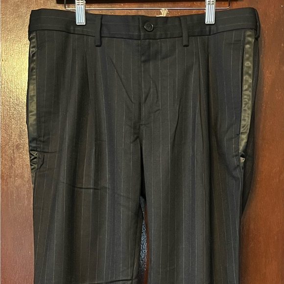 Men’s Onassis Pleated Wool Slim Navy Pants